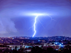 Lightning strike in Daytona, FL